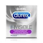 Prezerwatywy Durex Invisible dodatkowo nawilżane 3 szt.